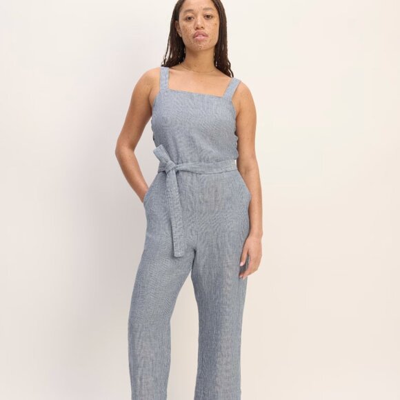 NWOT Everlane Linen Side-Button Jumpsuit - Picture 1 of 7
